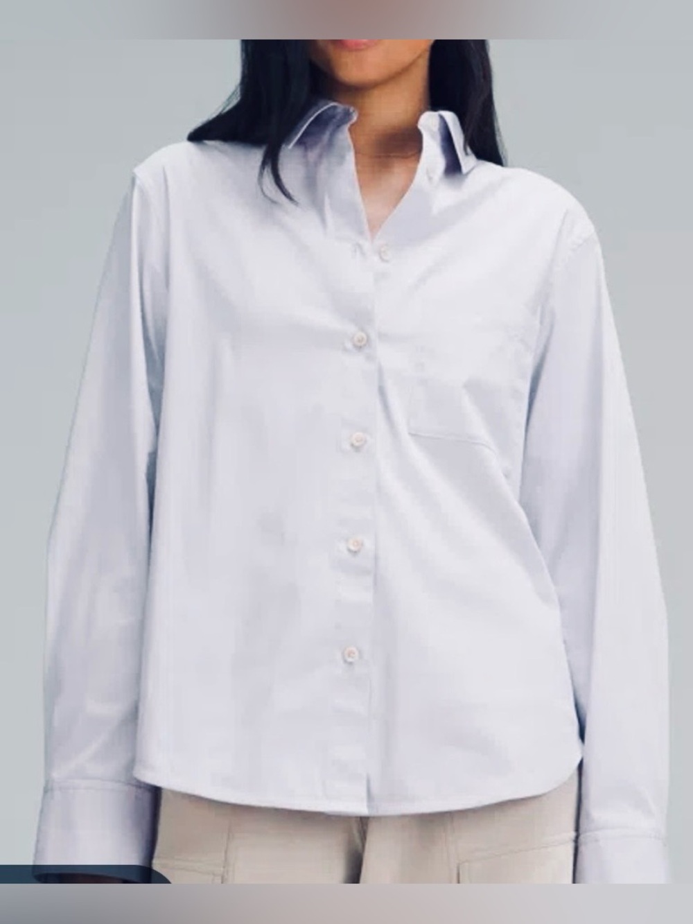 Lululemon Cotton-Blend Poplin Button-Down Shirt lavendar/blue